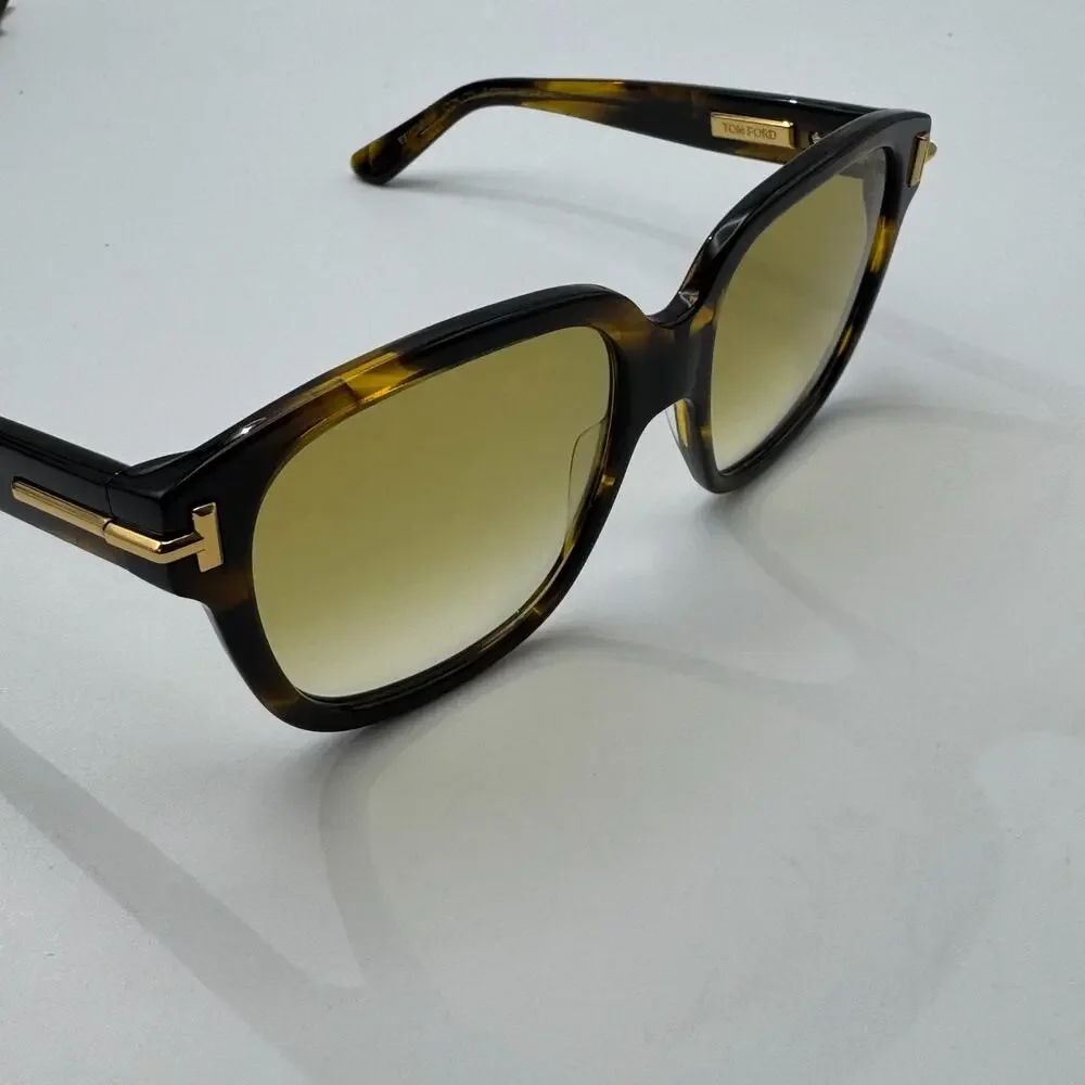 Tom Ford Sunglasses FT1236 56F Havana Square Brown Gradient Lens 58-18-140mm